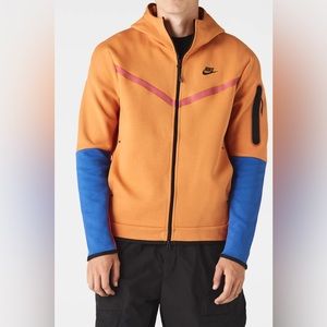 Nike Men's Sportswear Tech Fleece "Orange" Full-Zip Hoodie